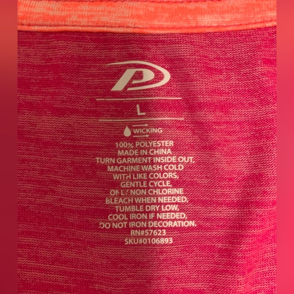 Pro Player Women’s Pink V-Neck Activewear Top Size Large - Picture 3 of 3